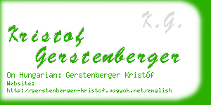 kristof gerstenberger business card